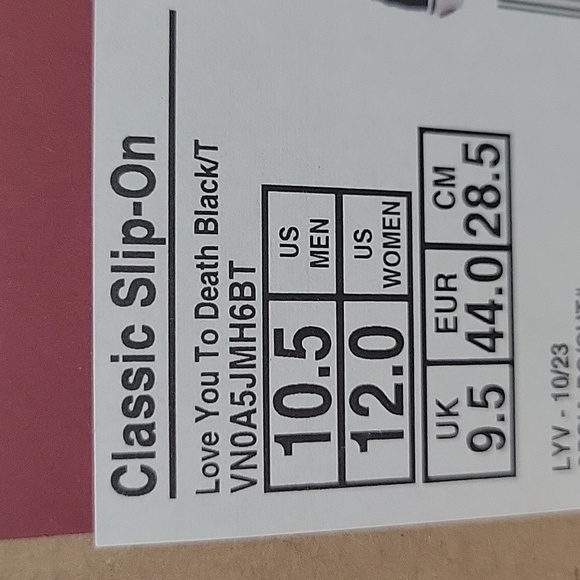 Van's classic slip on Brand new in the box authentic uper textile. - Picture 10 of 10